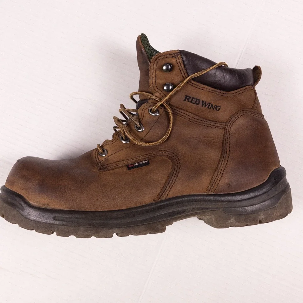 Red Wing 2240‎ Work Boots Mens 12 Brown King Toe Safety Waterproof ASTM Workwear